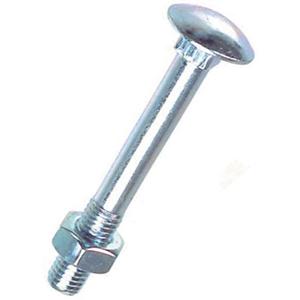 M6x75 BZP Cup Square Hexagon Bolts & Nuts DIN603/555